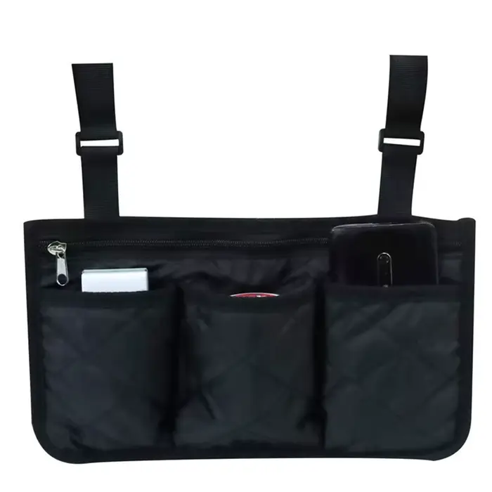 Accoudoir de fauteuil roulant Sac De Rangement Étanche Fauteuil Roulant Organisateur Latéral Sac Acc