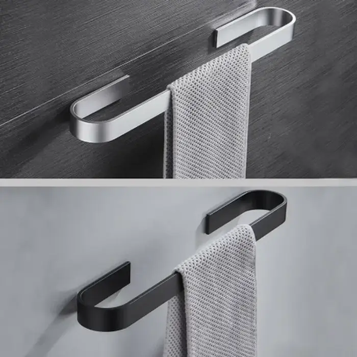 Porte-serviettes mural en aluminium, porte-serviettes T1, porte-serviettes, étagère de rangement, es