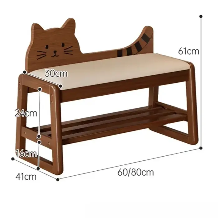 Meuble à chaussures compact avec banc