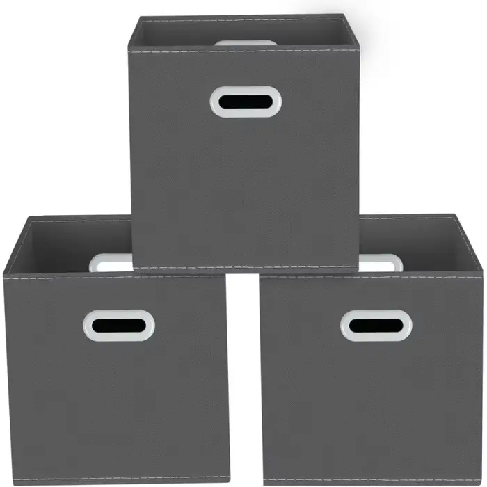 Bacs de rangement cubes, organisateur en tissu avec poignée, bacs cubes pliables ou rangements en ti