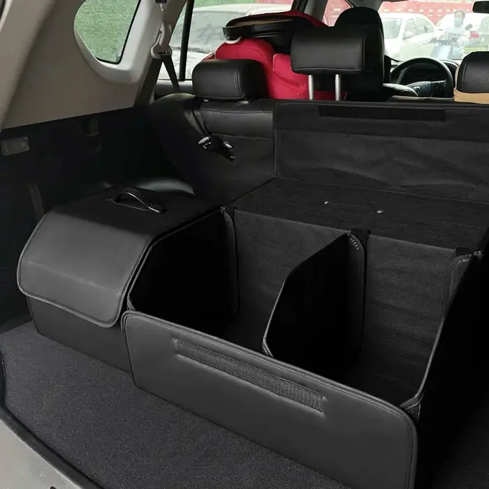 Boîte de rangement en cuir PU
