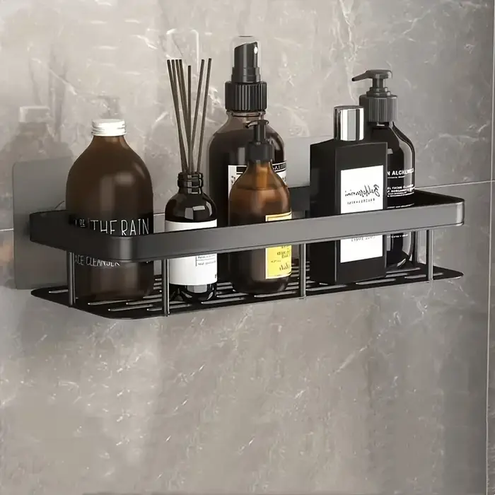 Support de douche-support de rangement multifonctionnel antirouille de 11,8 pouces, support de shamp
