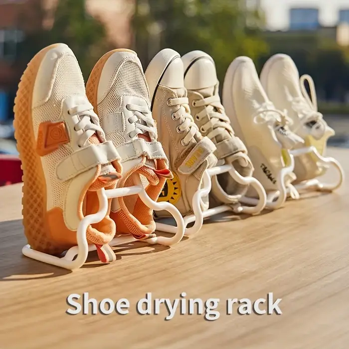 Étagère à chaussures 2 pièces avec un design à double crochet