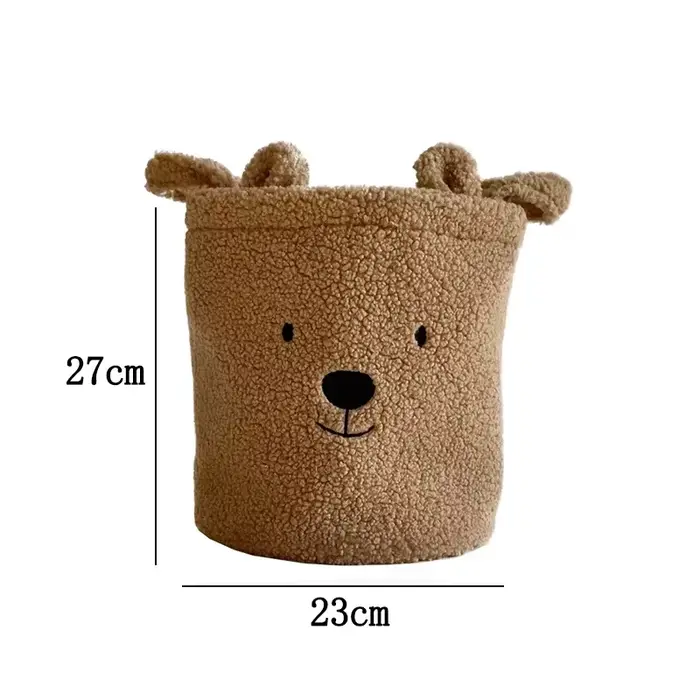 Mir de rangement pour chambre d'enfant, ours en peluche mignon, panier pliant pour enfants, jouets, 