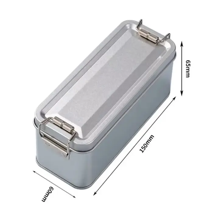 High Quality Metal Rectangular Iron Box Old-fashioned with Lid Cake Packaging Box Durable Storage Bo
