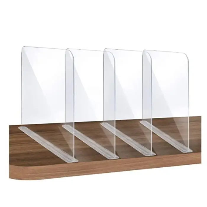 Ders de synchronisation d'étagères en acrylique, organisateurs de placards avec étagères en bois, sé