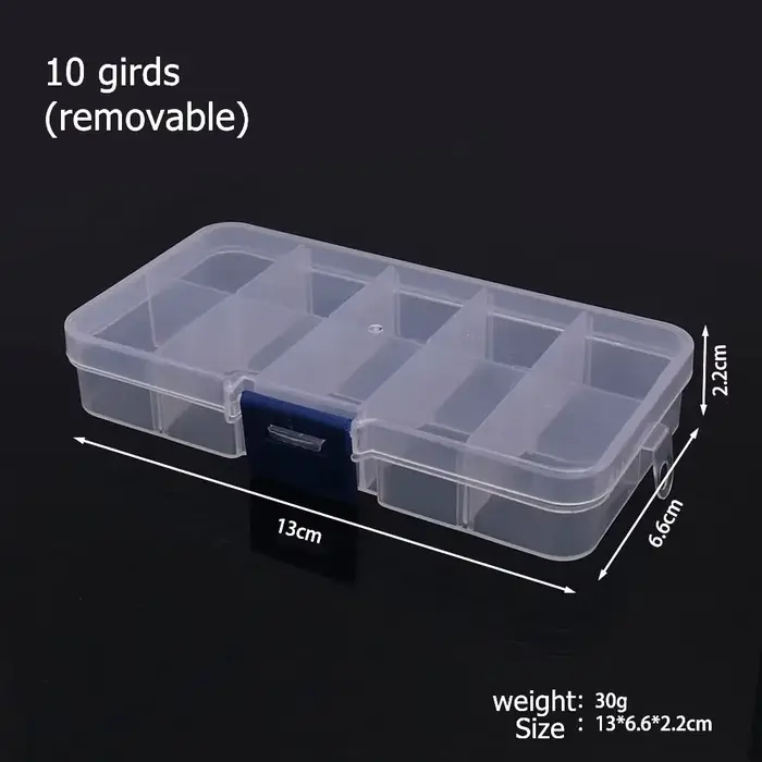 Boîte de rangement en plastique à 6 à 32 compartiments pour perles, bijoux et fournitures artisanale