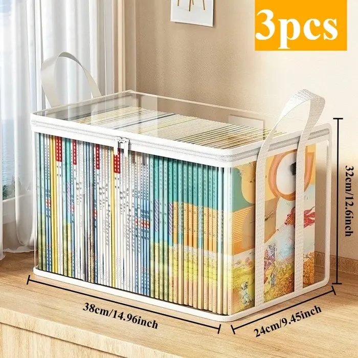 Boîtes de rangement transparentes avec couvercle rabattable, grands bacs organisateurs rectangulaire