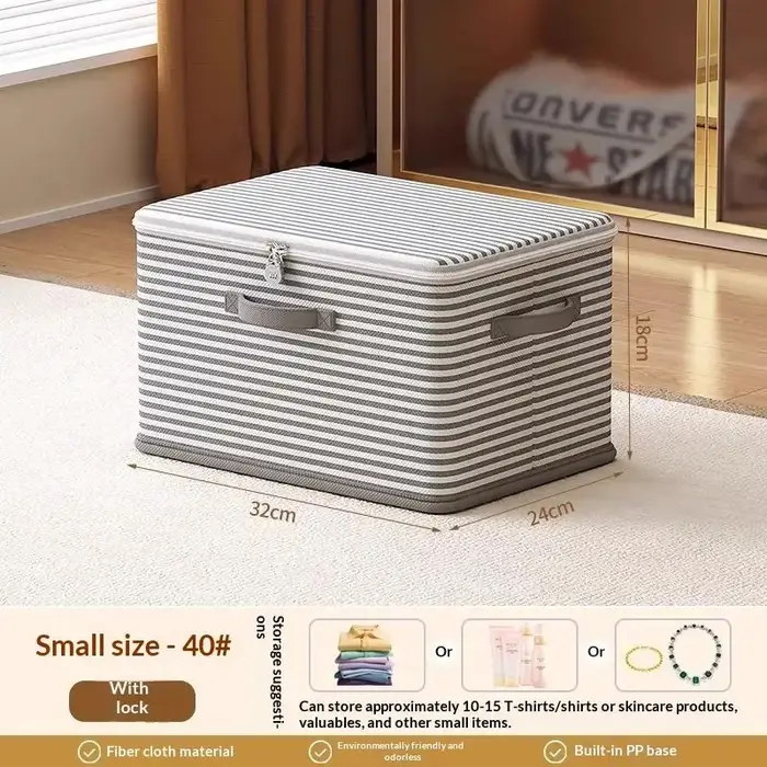 Boîte de rangement verrouillable, organisateurs anti-poussière, armoire Non tissée, sac permettant d