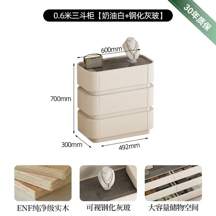 Meuble de rangement en bois avec vitrine pour objets de collection, style Lumières Nordiques, pour c