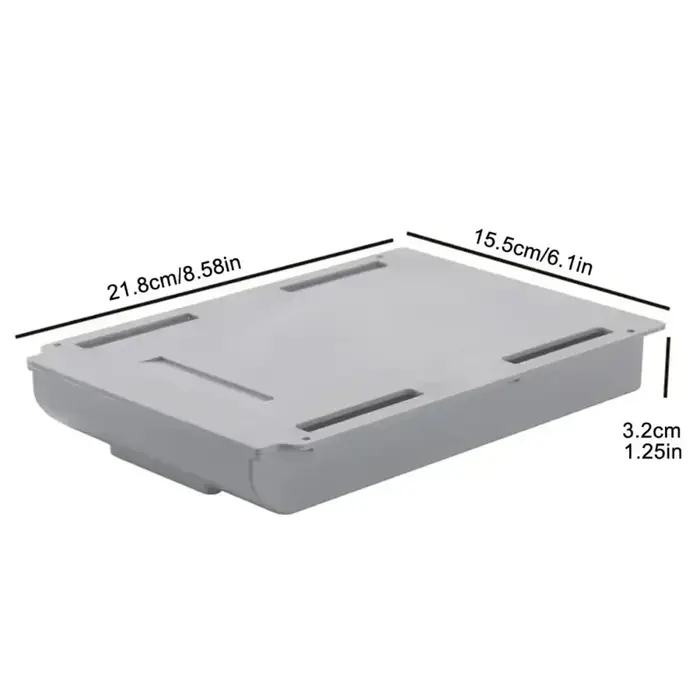 Boîte de rangement dissimulée, tiroir de rangement de bureau, support de rangement de bureau en plas