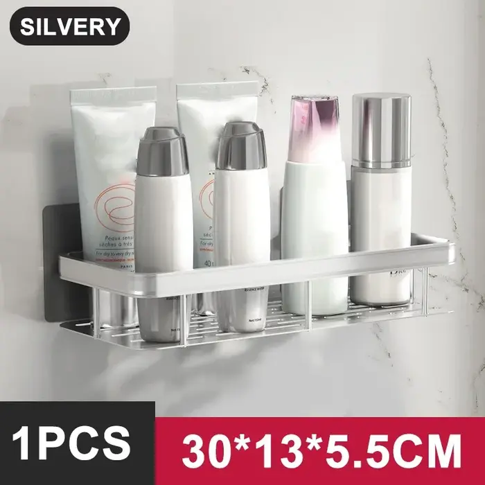 Étagère de salle de bain, organisateur de rangement de cuisine, support à shampoing en alliage d'alu