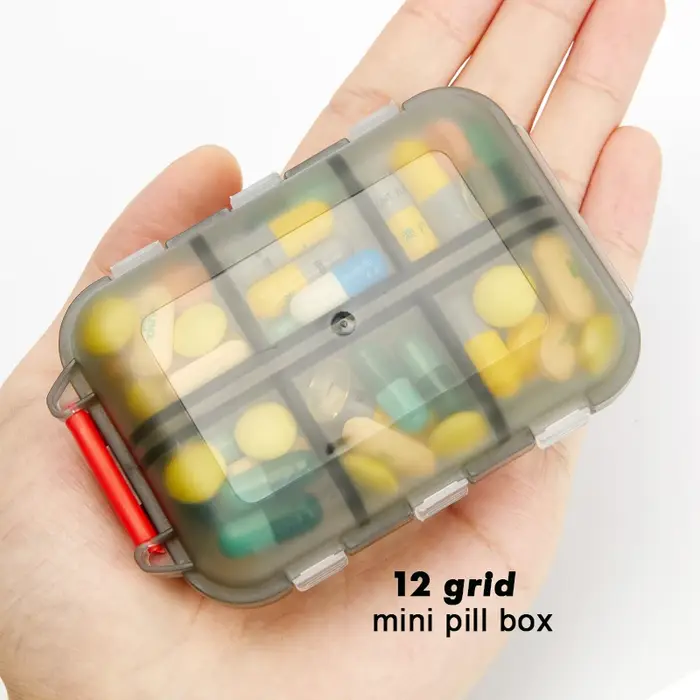 Boîte à pilules médicale hebdomadaire à 12 grilles, distributeur de pilules, organisateur de comprimés, pilulier, conteneur Portable, diviseur de médicaments, boîte à médicaments