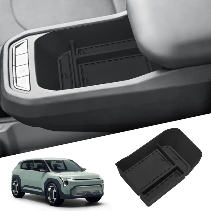 Boîte de rangement pour accoudoir de voiture Kia EV3 2024-2026, accessoires de rangement, plateau de