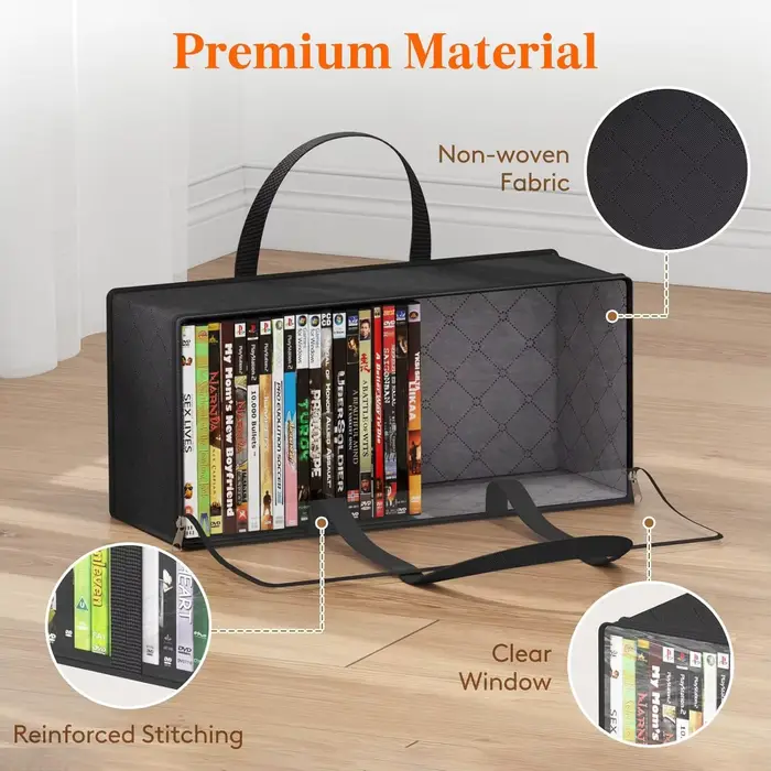 Organisateur de stockage de CD/DVD en tissu non tissé