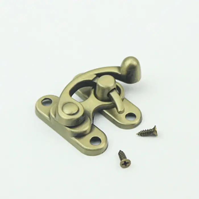 1 Pièce Loquet Métallique Vintage pour Boîte en Bois, Fermeture à Boucle pour Sacs DIY, Bagages, Meu