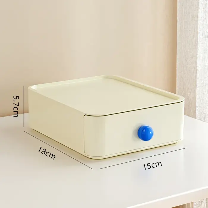Boîte de rangement créative pour bijoux et divers, crème dopamine, style MELStyle, boîte de tri, bur