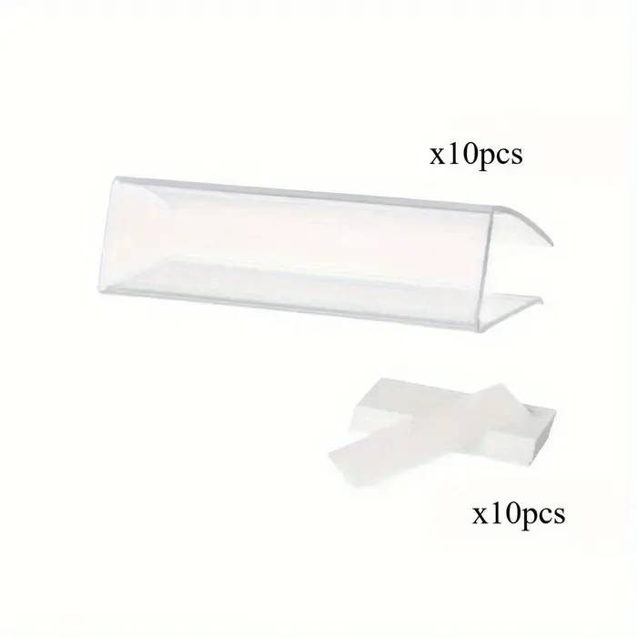 Clips d'étagère durables en PVC pour étiquettes et présentoirs - Supports transparents pour étiquett