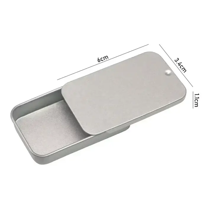 Nouvelle boîte de rangement rectangulaire en métal, couvercle rabattable en fer, boîte à boucles en 