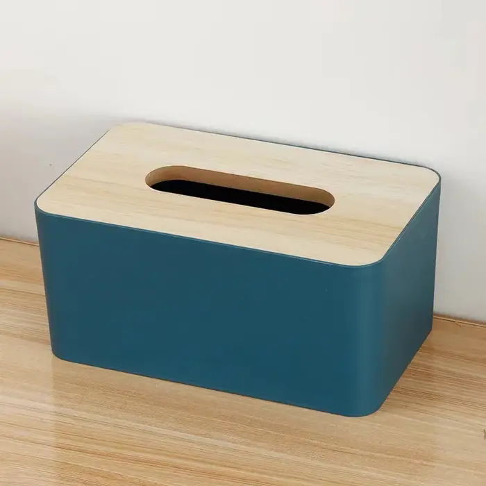 Boîte à mouchoirs en plastique, boîte de rangement de mouchoirs multifonctionnelle Simple et créativ