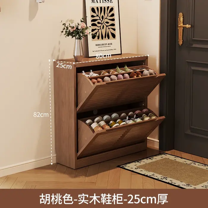 Meuble à chaussures chinois en bois, de luxe, pour entrée, petit, style ferme, fin et compact, Organ