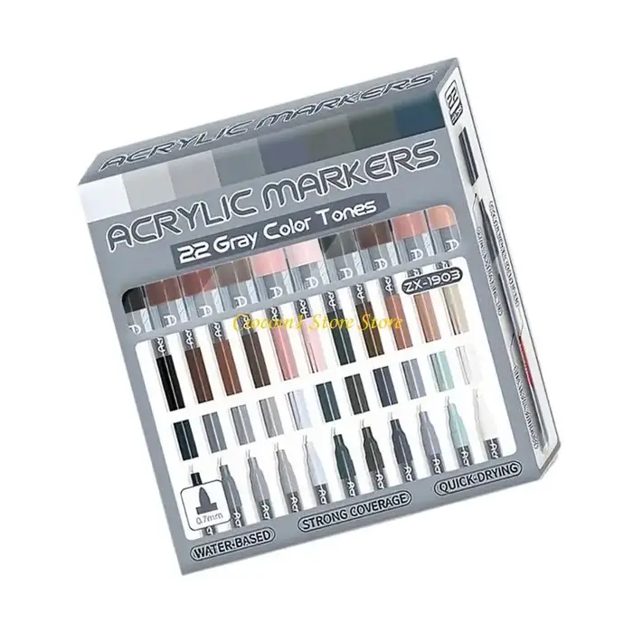 Seau rangement marqueurs acryliques portables A3PC