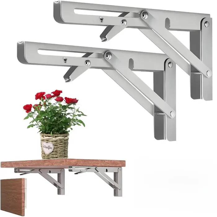 Lot de 2 supports d'étagère pliables robustes