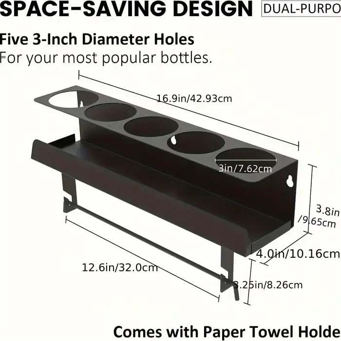 Supports de rangement muraux pour bouteilles