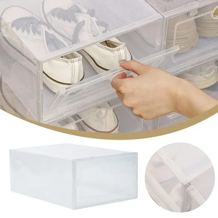 Boîtes à chaussures transparentes portables