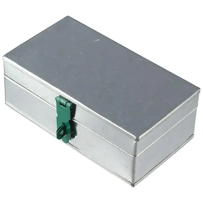 Boîte à documents rectangulaire en métal, boîte de rangement pratique arrangen argent
