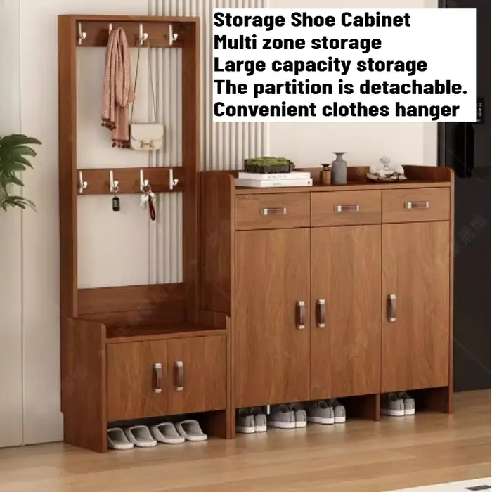 Étagère de rangement pour chaussures en bois