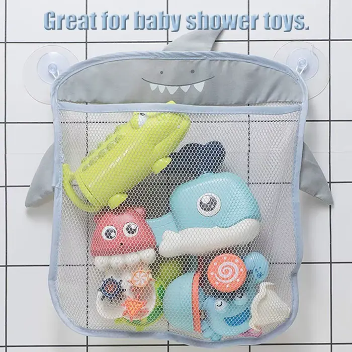 Rangement de jouets de bain suspendu