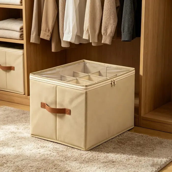 Organisateur de chaussures pliable à 12 compartiments avec fenêtre transparente, boîte de rangement 