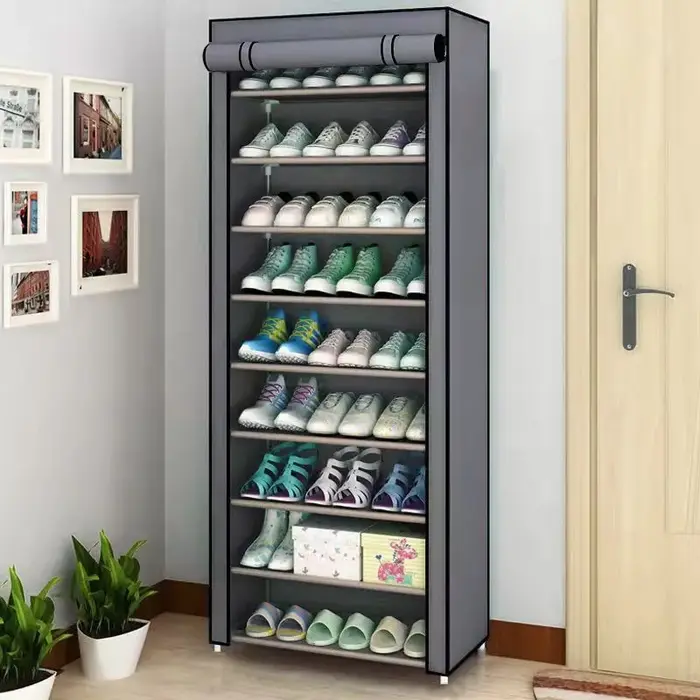 Armoire à chaussures non tissée minimaliste multicouche