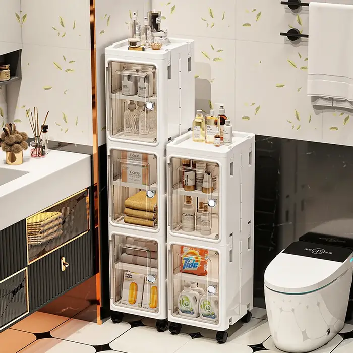Armoire à fente pliable pour salle de bain