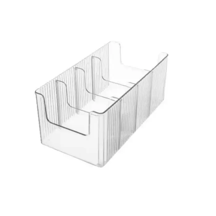 Boîte de rangement de bureau en acrylique transparent, 1 pièce, boîte de rangement rectangulaire à 4