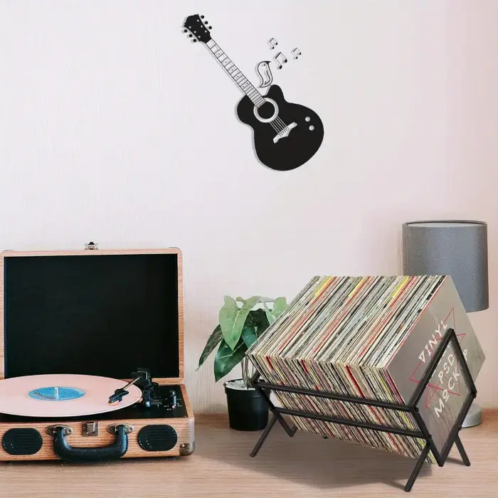 Stockage de disques en vinyle, rack d'enregistrement, 80 lps, 40%