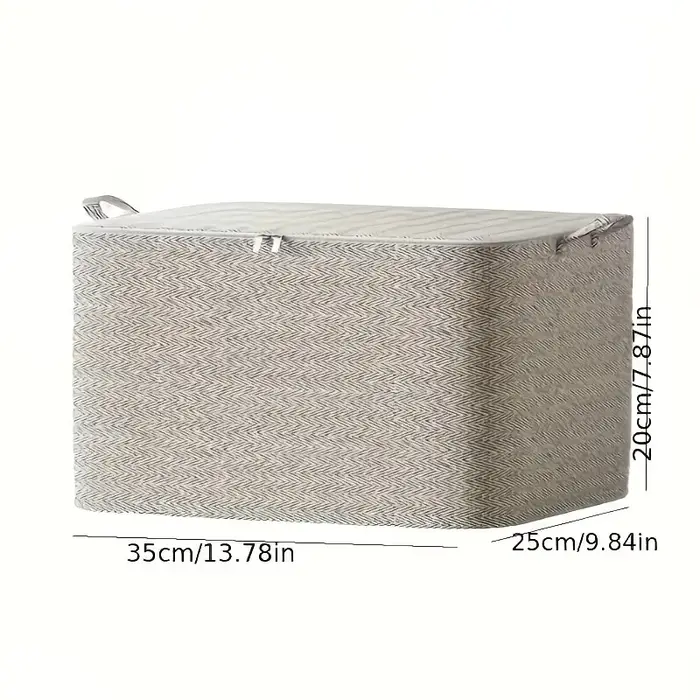 1 grande boîte de rangement pliable, boîte de tri en tissu robuste avec couvercle rabattable, gain d