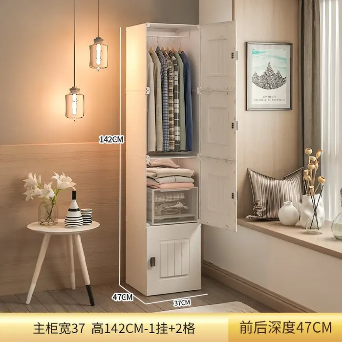 Armoire empilable blanche, pantalon détachable, rangement pour salon, appartement, femmes, Stoffen K
