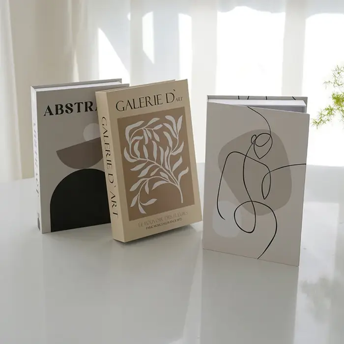 Boîte de rangement de faux livres de luxe ouverte