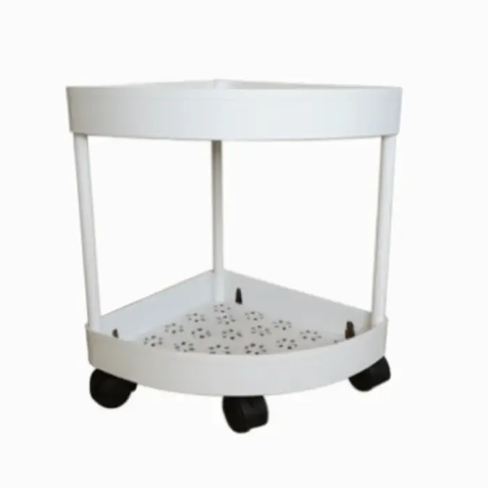 Étagère de rangement d'angle multi-niveaux grande capacité, niveaux détachables, mobile, sur pied, g