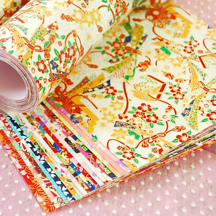 Lot de 20 fleurs décoratives pliables de style japonais