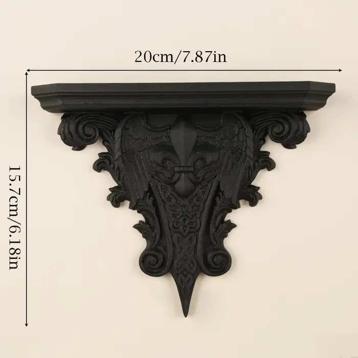 Étagère murale triangulaire sculptée vintage transfrontalière pour rangement et décoration murale ré