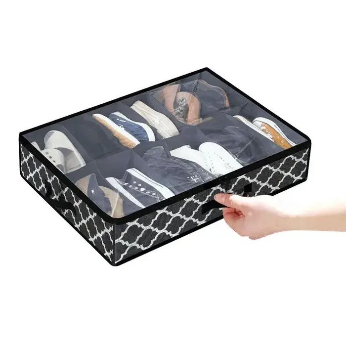 1 pièce Boîtes de rangement pliables pour chaussures sous le lit