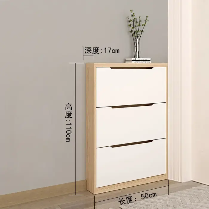Meuble à chaussures d'extérieur en bois blanc, style ferme, pour entrée, organisateur de chaussures 