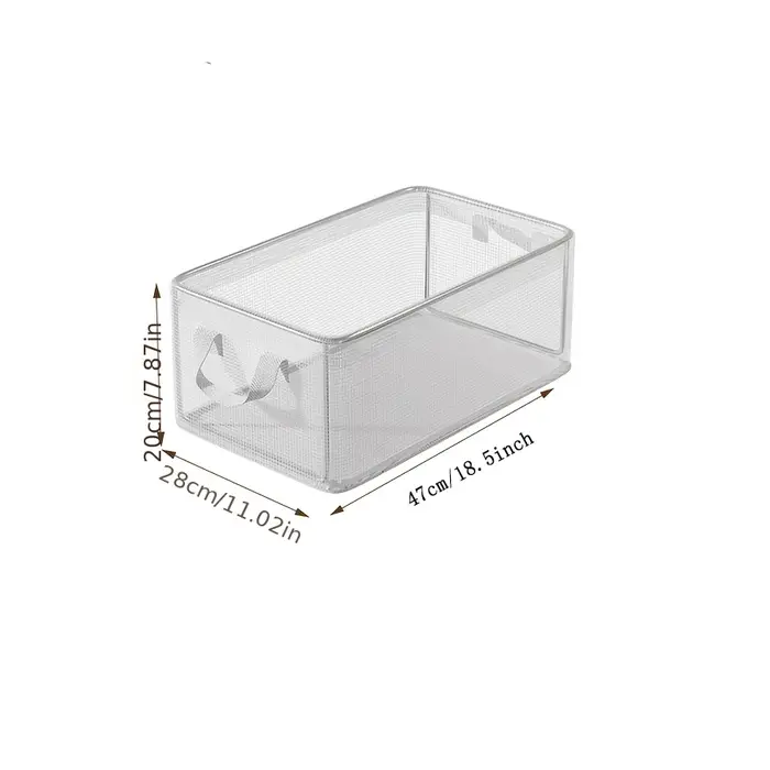 Boîte de rangement transparente en PVC avec cadre en acier