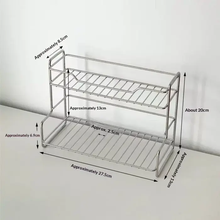 Support de rangement minimaliste à Double couche pour évier de salle de bain, pour ranger des cosmét