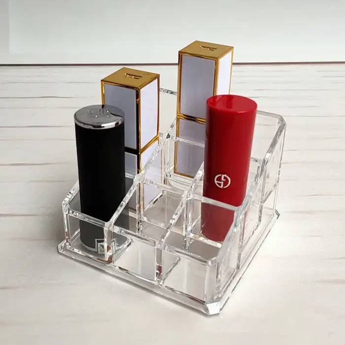Boîte à bijoux de rouge à lèvres cosmétique à 16 grilles, porte-pinceaux de maquillage, boîte de ran