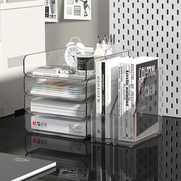 Organisateur de bureau avec 2 porte-fichiers verticaux