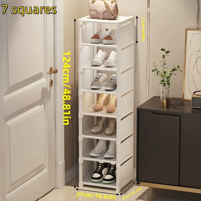 Étagère à chaussures à cadre métallique, étagères en tissu à plusieurs niveaux, gain de place pour b